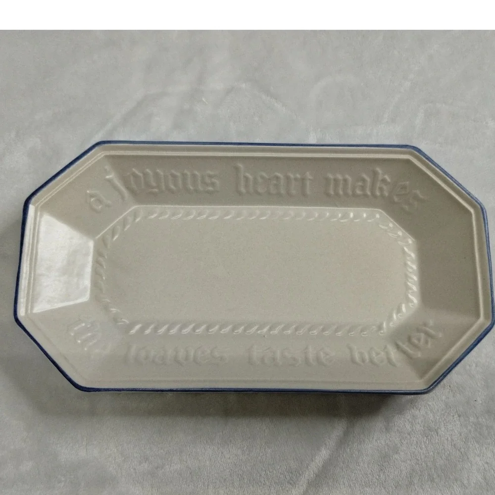 Pfaltzgraff Stoneware Tray A‎ Joyous Heart Makes Home Taste Better USA
